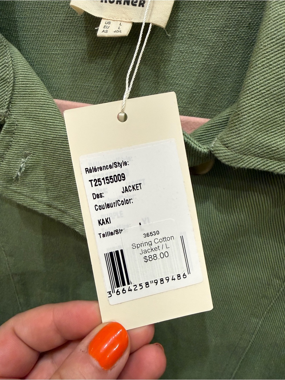 Light Green Button-Front Utility Jacket - Picture 11 of 12